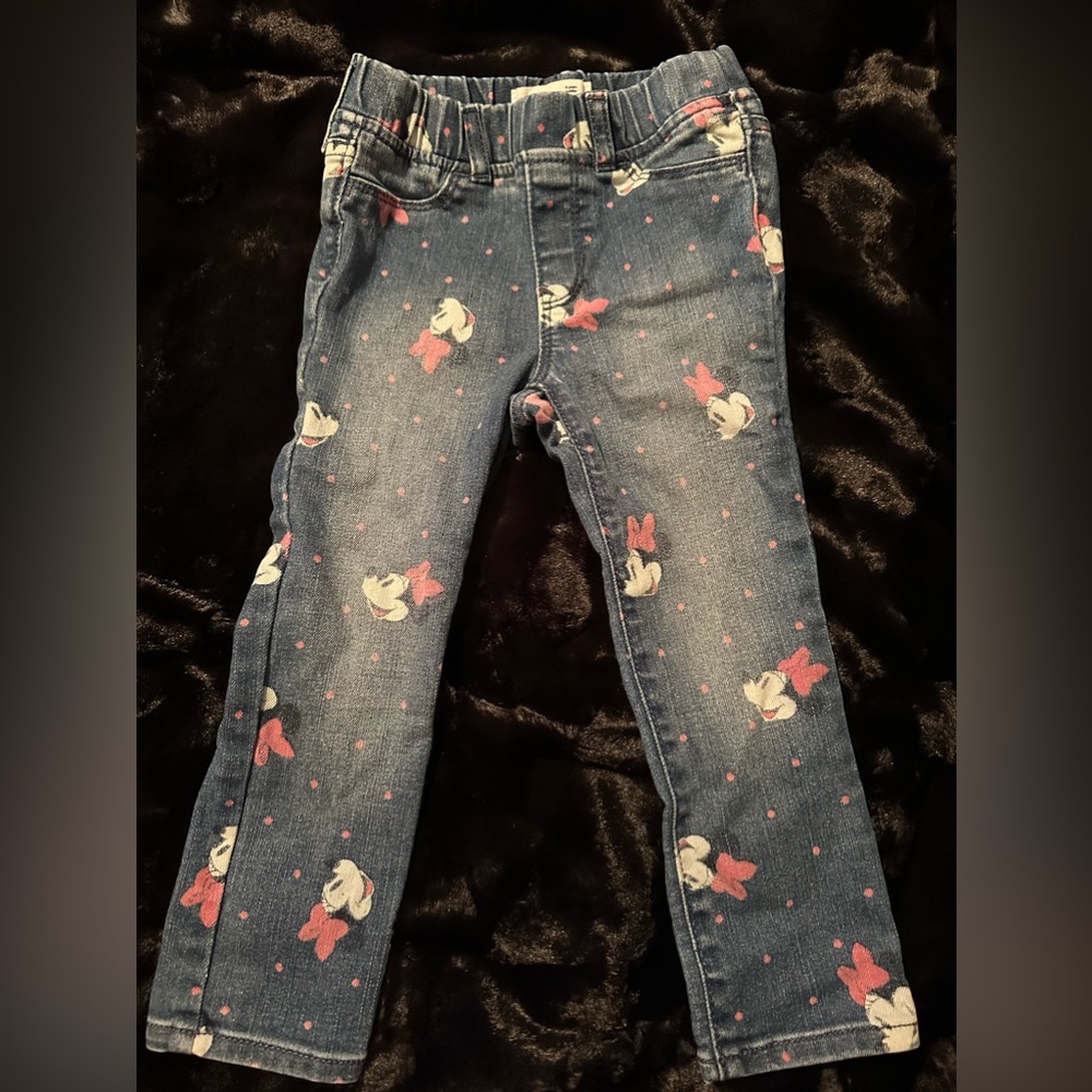Gap Disney Minnie Mouse Toddler Girl Jegging Jeans size 4T EUC